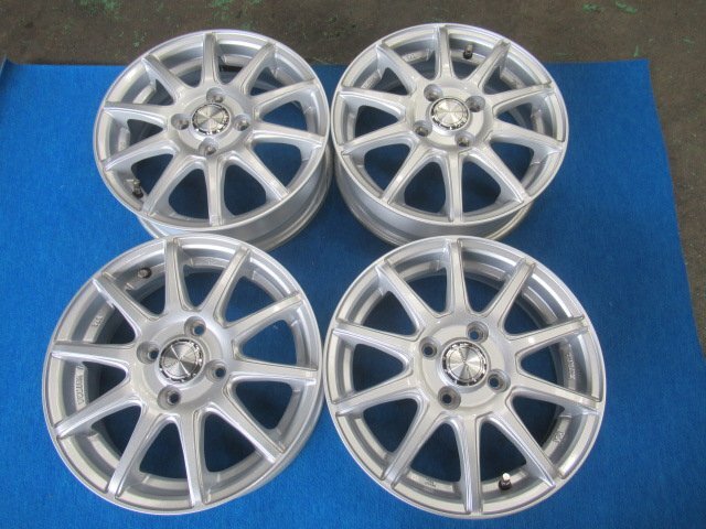 VATRRA 14インチ アルミホイール 14X4.5J +45 PCD100 4H 4穴 中古_画像1