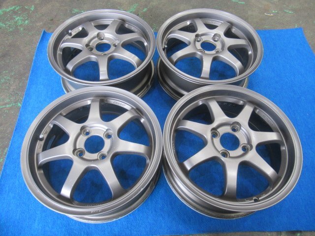 A-TECH 15インチ アルミホイール 15X5.5J +45 PCD100 4H 4穴 中古_画像1