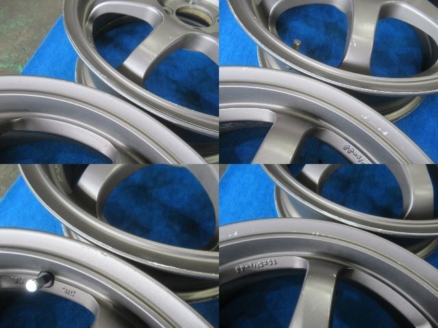 A-TECH 15インチ アルミホイール 15X5.5J +45 PCD100 4H 4穴 中古の画像9