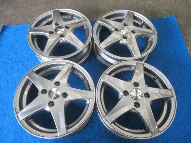 RIVAZZA 14インチ アルミホイール 14X4.5J +45 PCD100 4H 4穴 中古_画像1