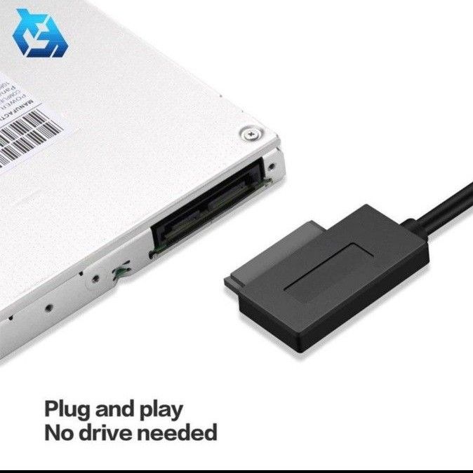 スリムSATA を USB2.0 へ 変換アダプター プラグ＆プレイ外部電源不要