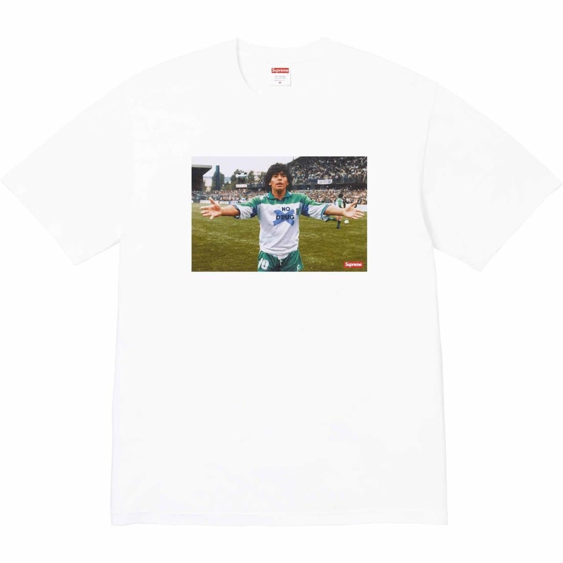 新品 未開封 マラドーナステッカー付 XLサイズ Supreme Maradona Tee White シュプリーム マラドーナ 白_画像1