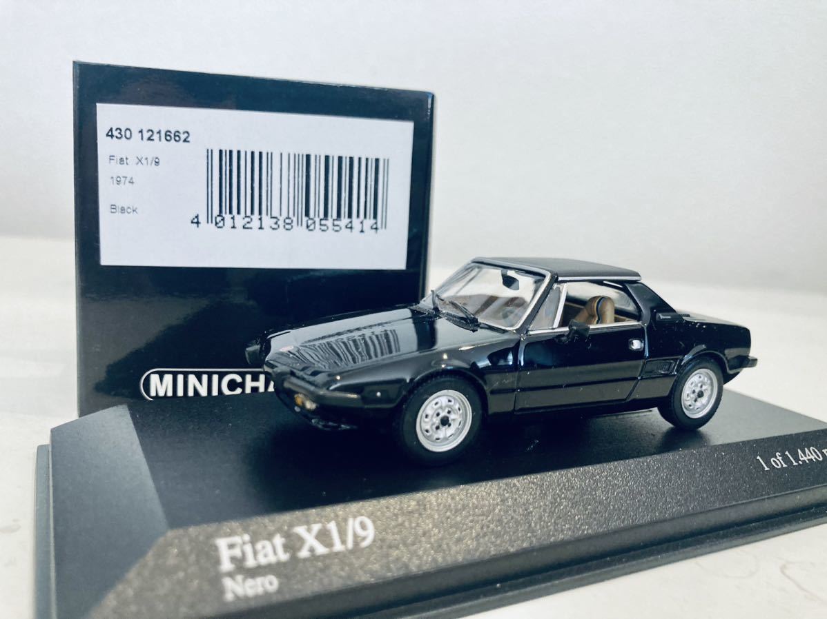 【送料無料】 1/43 Minichamps FIATフィアット X1/9 1974 Black_画像1