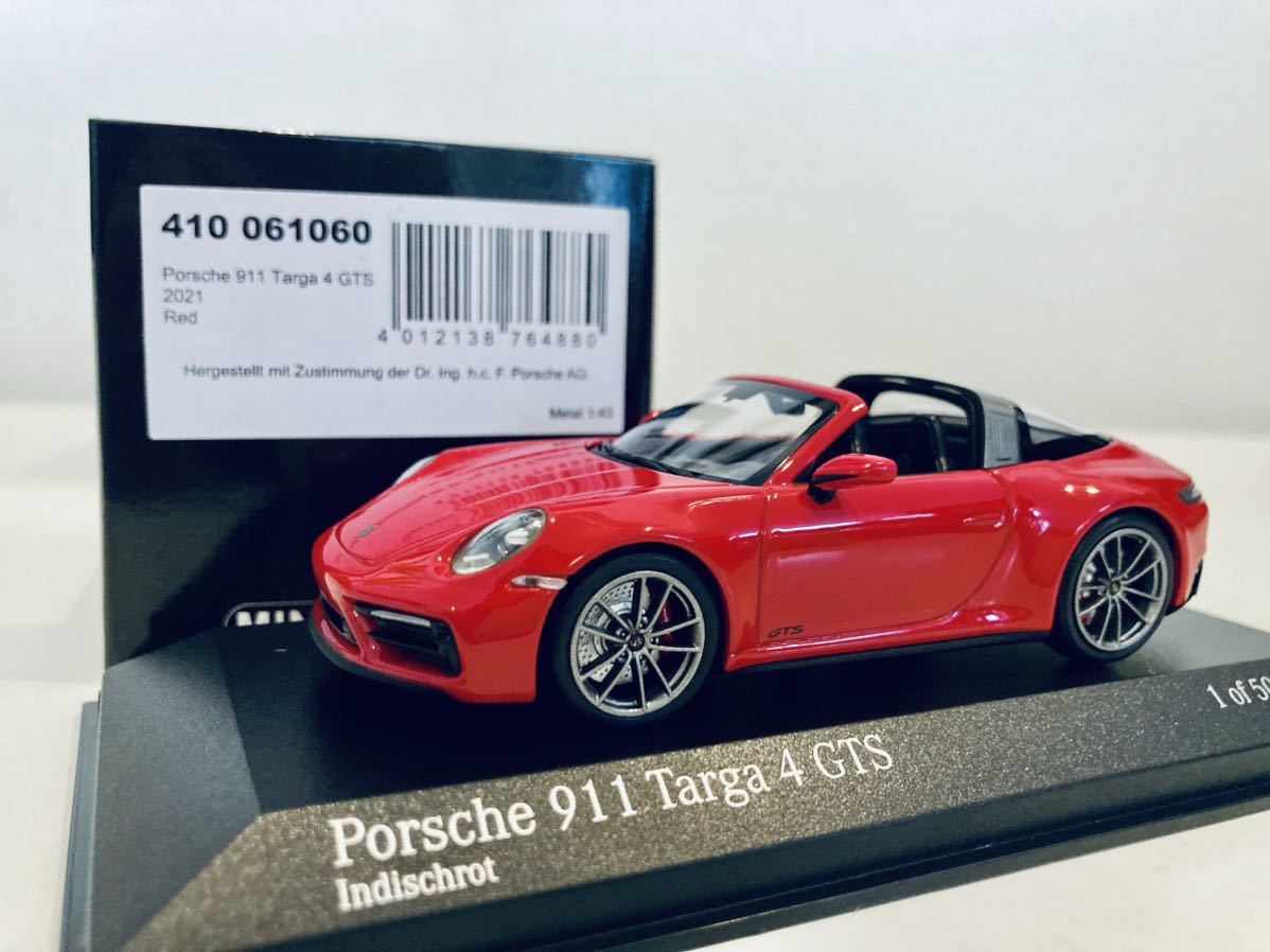 【送料無料】1/43 Minichamaps Porsche ポルシェ 911 Targa 4 GTS (992) 2021 Red