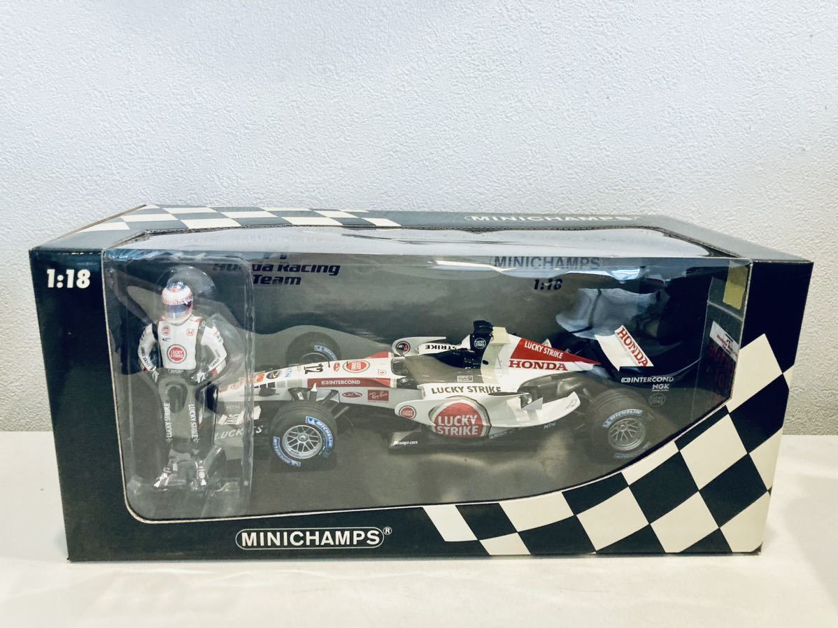 【送料無料】1/18 Minichamps Honda Racing F1 ホンダ RA106 #12 J.バトン Japanese GP 2006 タバコ仕様_画像4