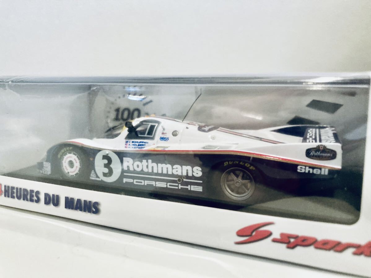 【送料無料】1/43 Spark Porsche AG ロスマンズ ポルシェ 956 #3 V.シュパン-H.ヘイウッド-A.ホルバート Winner Le Mans 1983 タバコ仕様の画像2