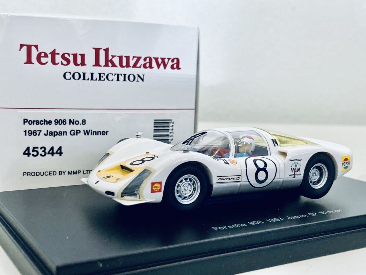 【送料無料】1/43 EBBRO Tetsu Ikuzawa ポルシェ 906 #8 生沢徹 Winner 日本グランプリ 1967 ドライバーフィギュア付の画像1