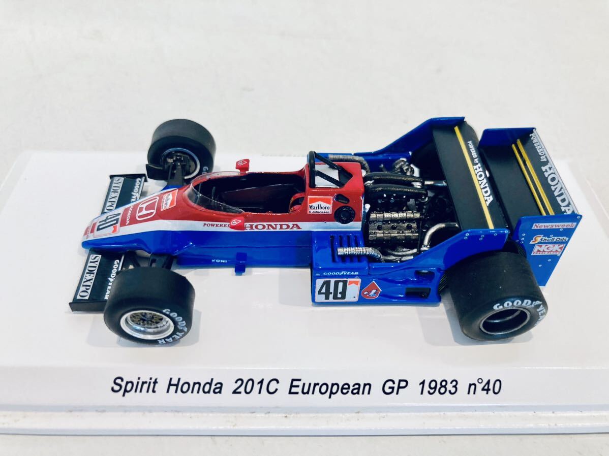 【送料無料】1/43 Reve (Spark) Spilit Honda スピリット ホンダ 201C #40 S.ヨハンソン European GP タバコ仕様_画像8