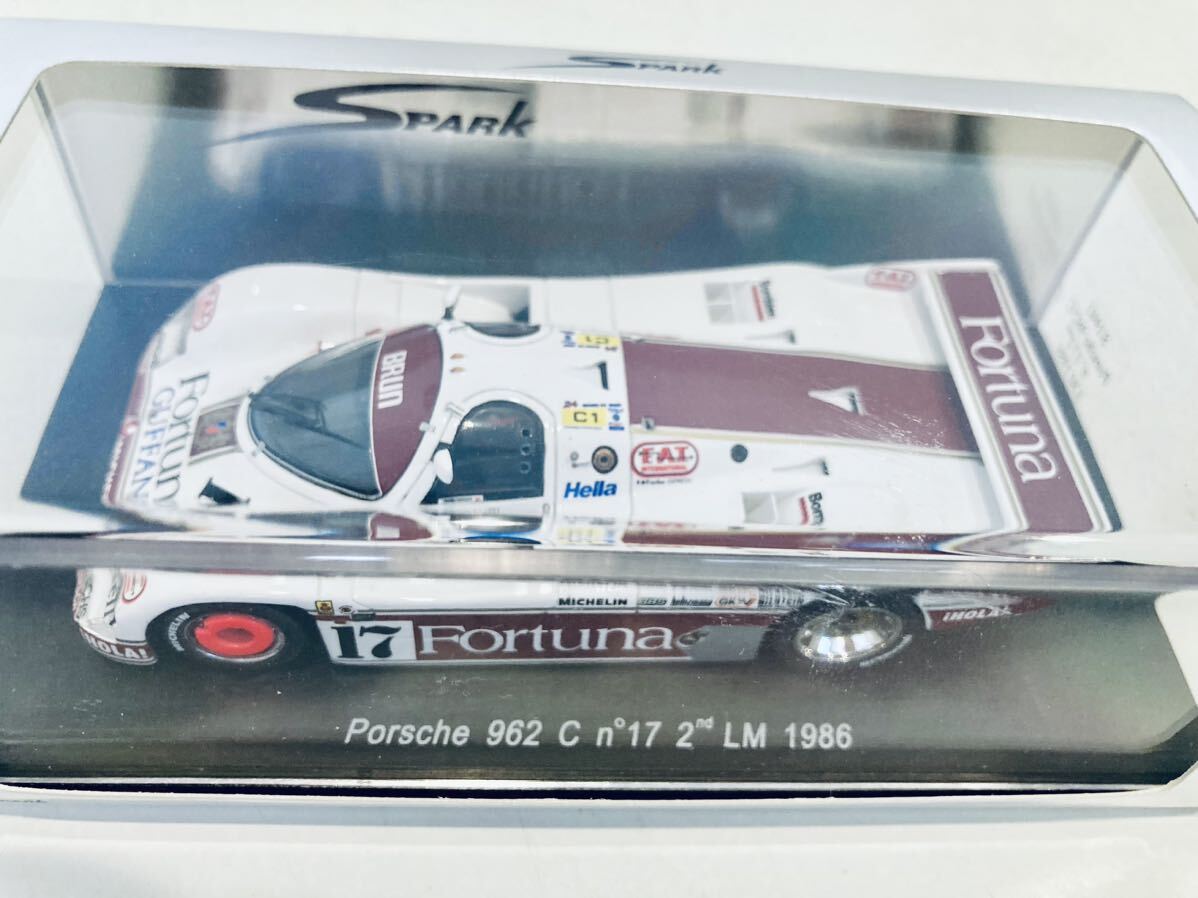 【送料無料】1/43 Spark Fortuna Porsche ポルシェ 962C #17 O.Larrauti-J.Pareja-J.Goihier 2nd Le Mans 1986 タバコ仕様_画像6