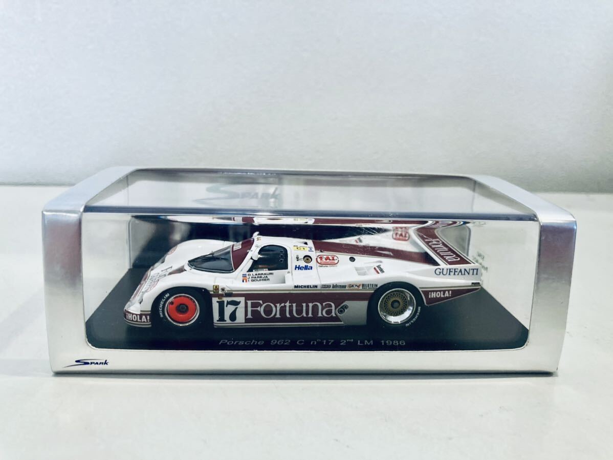 【送料無料】1/43 Spark Fortuna Porsche ポルシェ 962C #17 O.Larrauti-J.Pareja-J.Goihier 2nd Le Mans 1986 タバコ仕様_画像4