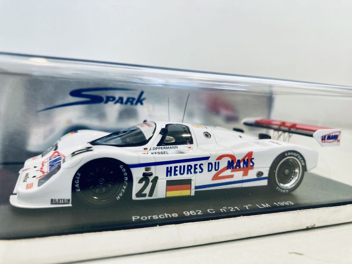 【送料無料】1/43 Spark Porsche ポルシェ 962C #21 J.Opperman-L.Kessel-F.O.Altenbach 7th Le Mans 1993_画像1