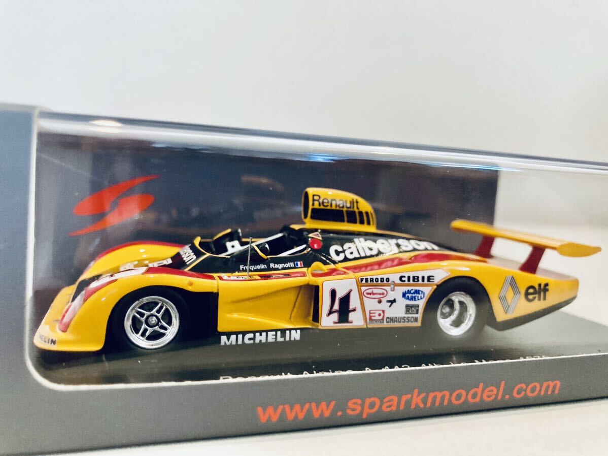 【送料無料】1/43 Spark Renault ルノー A442 #4 J.ラニョッティ-J.P.ジャブイーユ-G.フレグラン-J.ドルヘム 4th Le Mans 1978_画像1