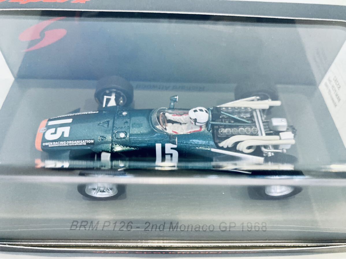 【送料無料】1/43 Spark BRM P126 #15 R.アトウッド 2nd Monaco GP 1968の画像6