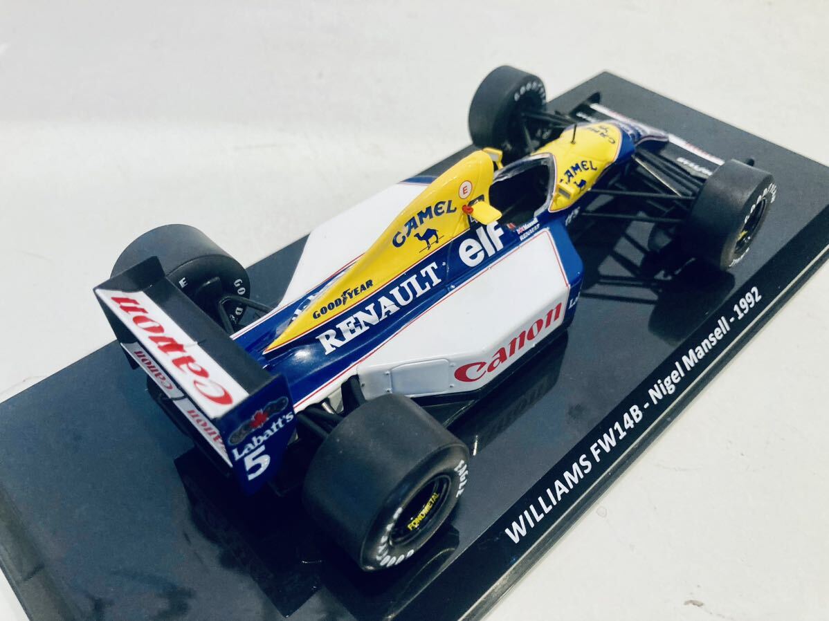 送料無料】1/24 ビッグスケール F1 コレクション 32 ウィリアムズ ルノー FW14B N.マンセル 1992 タバコ仕様 純正クリアケース付の画像7