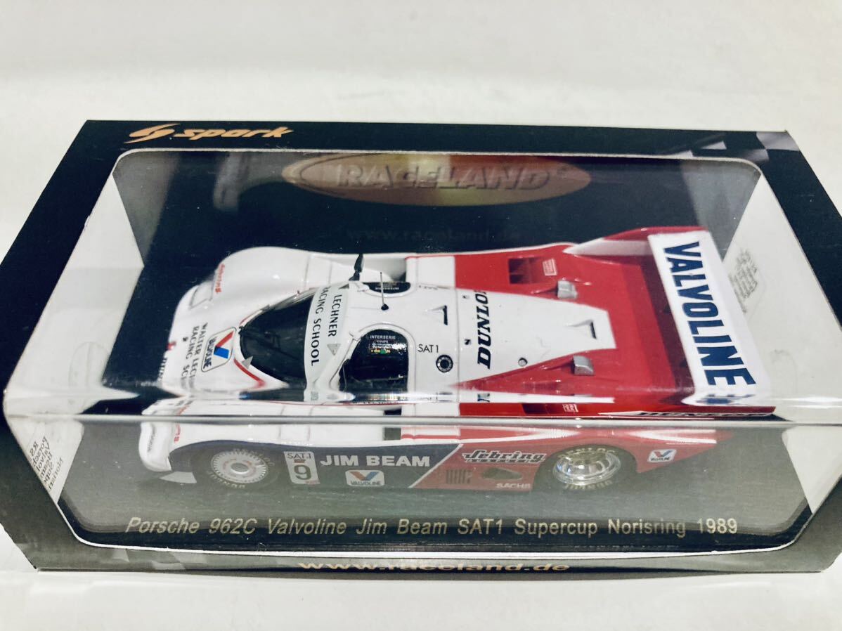 【送料無料】1/43 Raceland特注 Spark Porsche ポルシェ 962C W.Lechner Valvoline Jim Beam SAT1 Supercup Norisring 1989_画像6