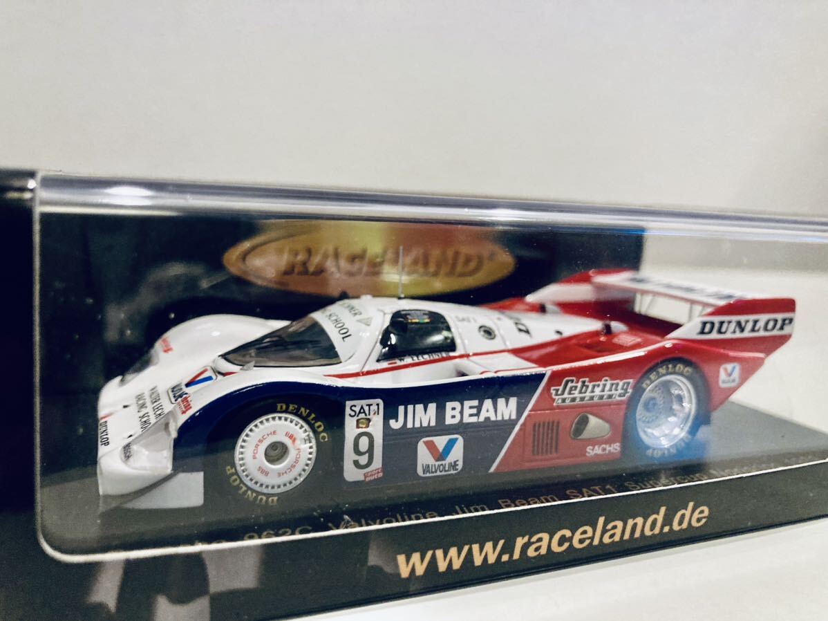 【送料無料】1/43 Raceland特注 Spark Porsche ポルシェ 962C W.Lechner Valvoline Jim Beam SAT1 Supercup Norisring 1989_画像1