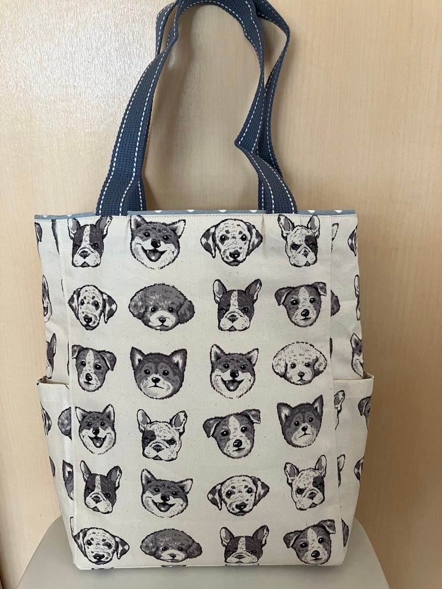 トートバッグ　 ハンドメイド　バック　柴犬　ブルドッグ