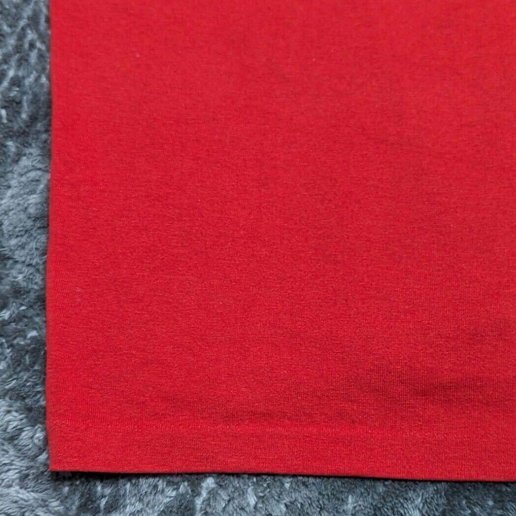 USAアメリカ製古着　papamountプリントTシャツ半袖Ｌ赤シングルステッチswh0213wn35ヘンリーネックビンテージ_画像6