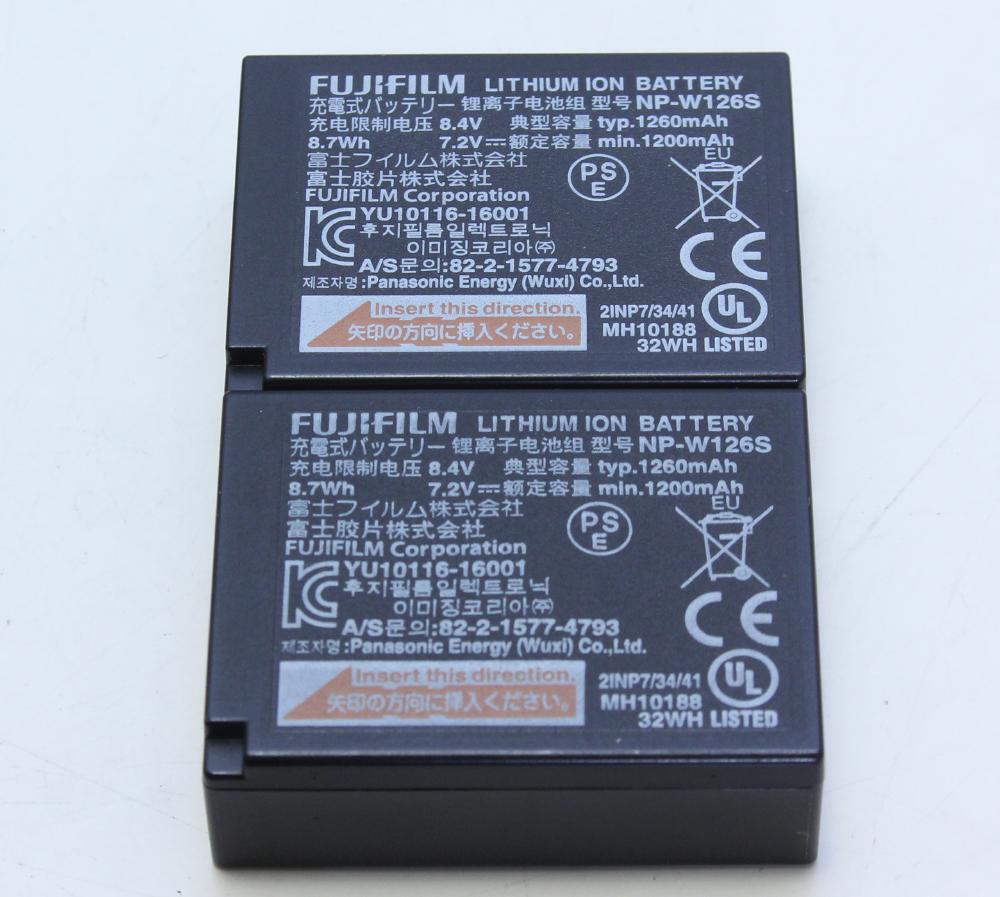 FUJIFILM 充電式バッテリー NP-W126S フジフイルム純正 ◆2個 ★送料無料 (qa25-13)_画像2