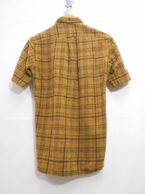 69 送60サ 0331$D14 PENDLETON ペンドルトン 60s チェック柄 ウール半袖シャツ ヴィンテージシャツ サイズM 中古品_画像2