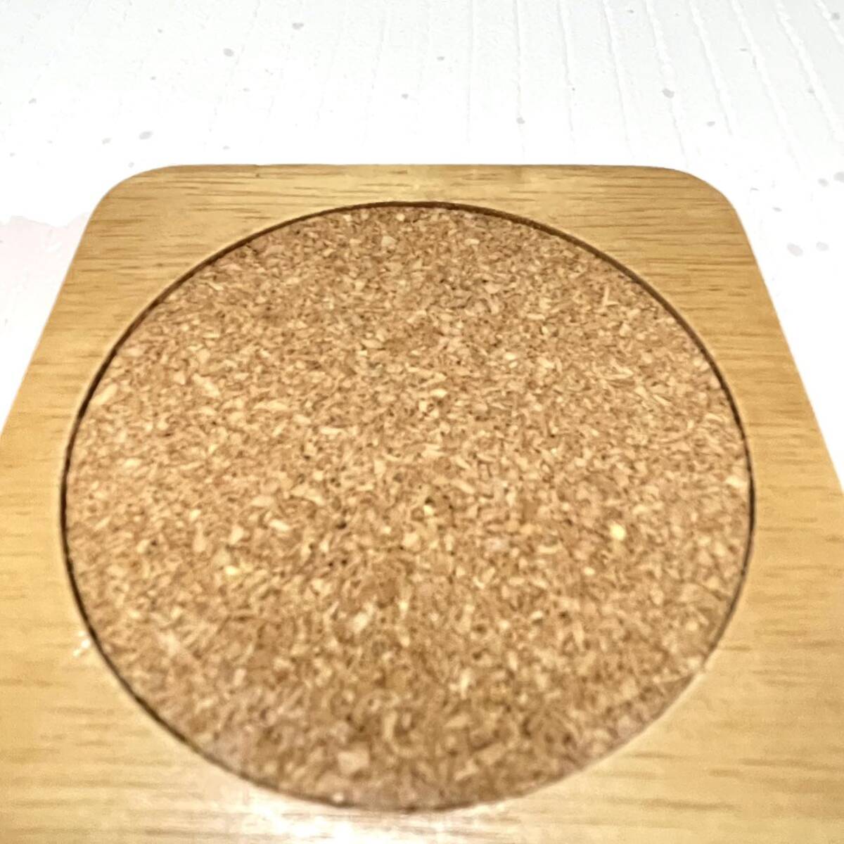 【新品未使用】 木製コースター 5枚セット シンプル ナチュラル コルク 食器_画像5