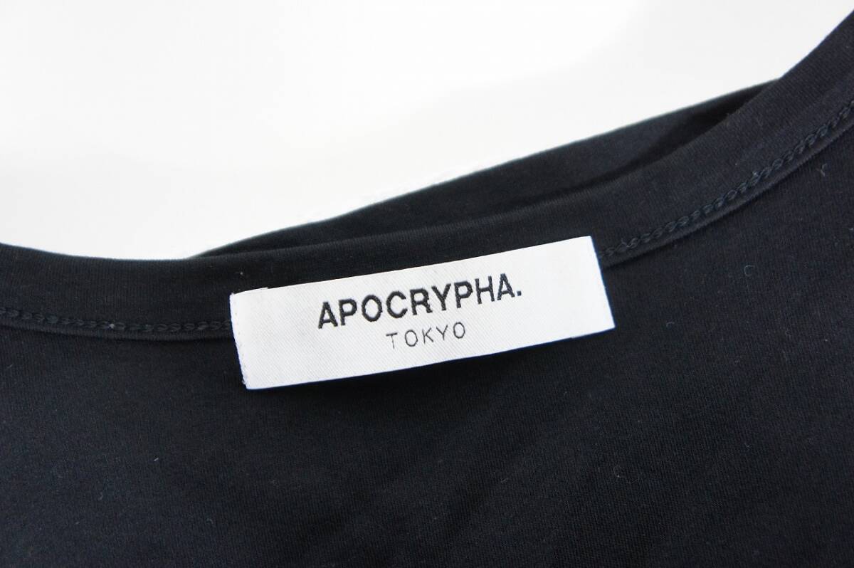 美品 21SS APOCRYPHA. アポクリファ RANDOM LACE T ランダム レース 半袖 Tシャツ カットソー 211T03 黒 サイズ2 本物 212O_画像5