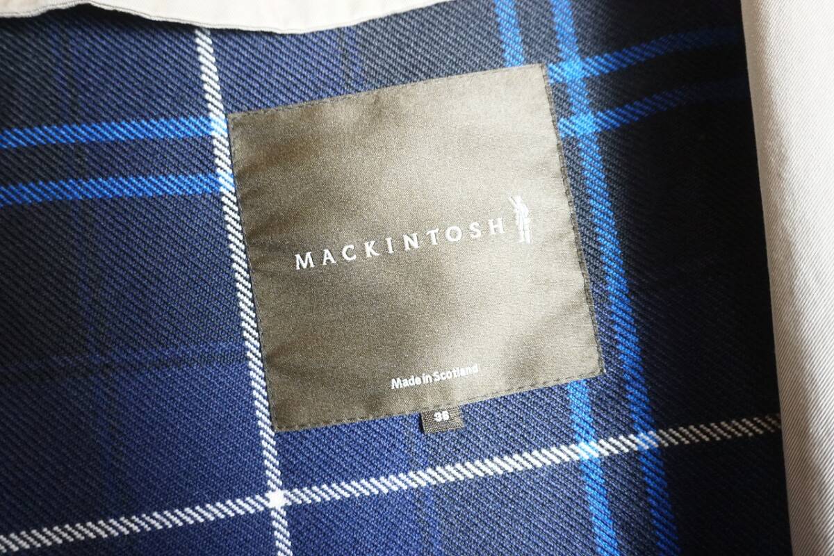 正規 MACKINTOSH マッキントッシュ コットン ステンカラー トレンチ コート スプリング ライナー付き YG-SM-SM 茶 サイズ36 本物 303O_画像6