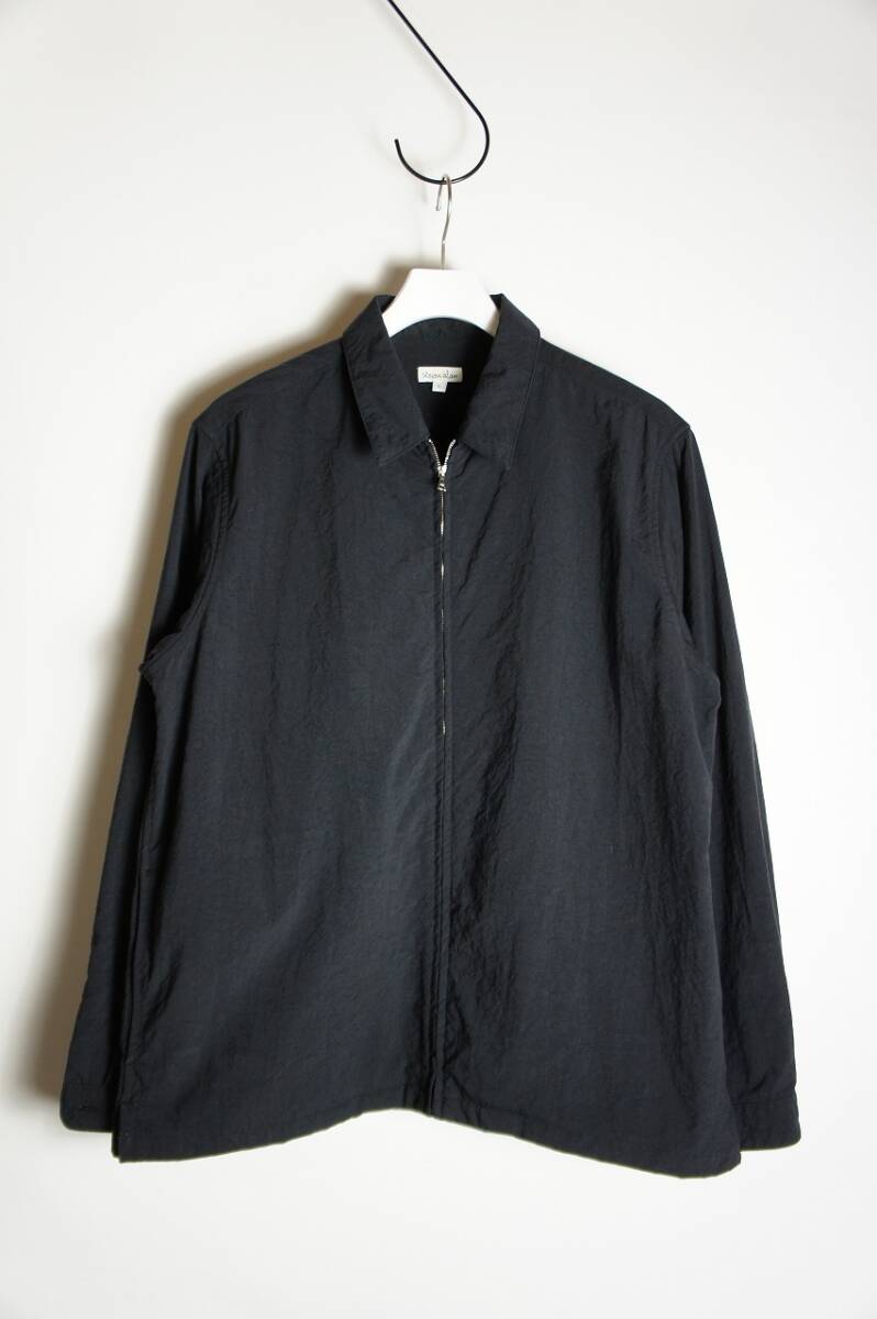 美品 Steven Alan スティーブンアラン NYLN FL/ZIP BLOUSO ナイロン ジップ ブルゾン ジャケット 8125-199-0203 黒 L 本物 207O_画像1