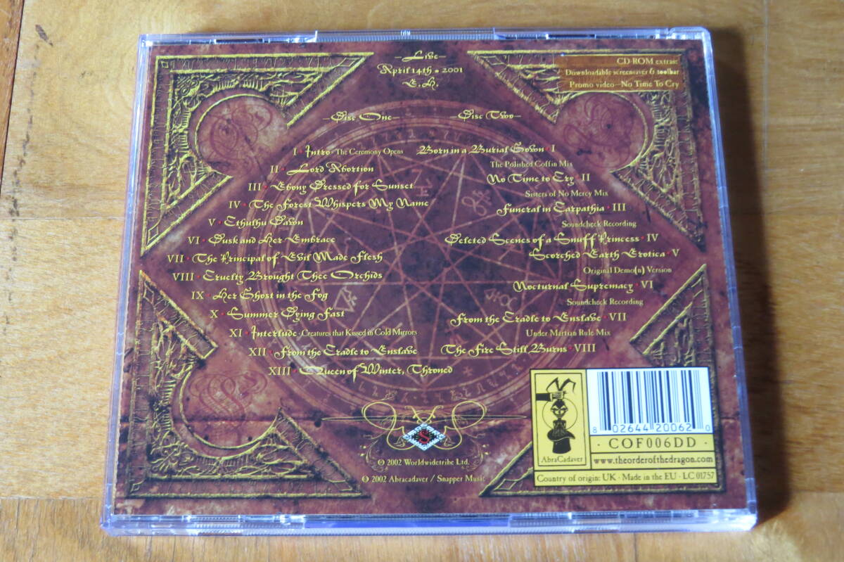 クレイドル・オブ・フィルス CRADLE OF FILTH/LIVE BAIT FOR THE DEAD 輸入盤 スリーブケース付属 CD2枚組_画像5