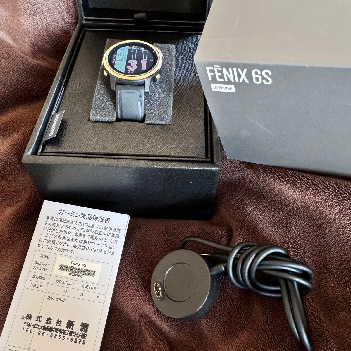 GARMIN FENIX 6s Sapphire ブラック×ローズゴールド GPS スマートウォッチ ガーミン フェニックス