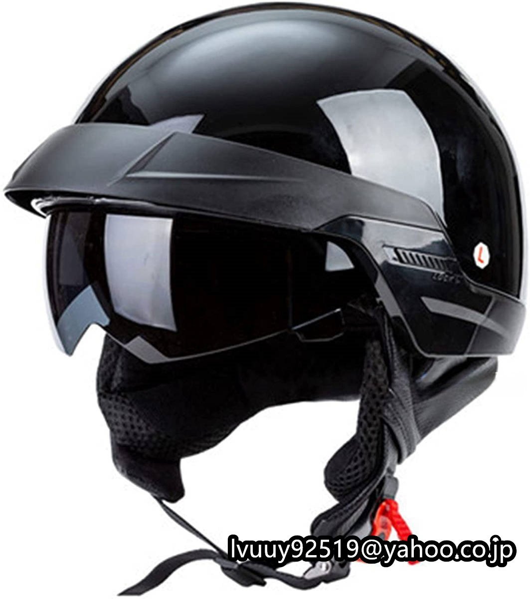 半帽ヘルメット ハーフヘルメット レトロ ハーフ ジェット 半キャップ軽量 バイクヘルメット メンズ レディース 耐衝撃性_画像1