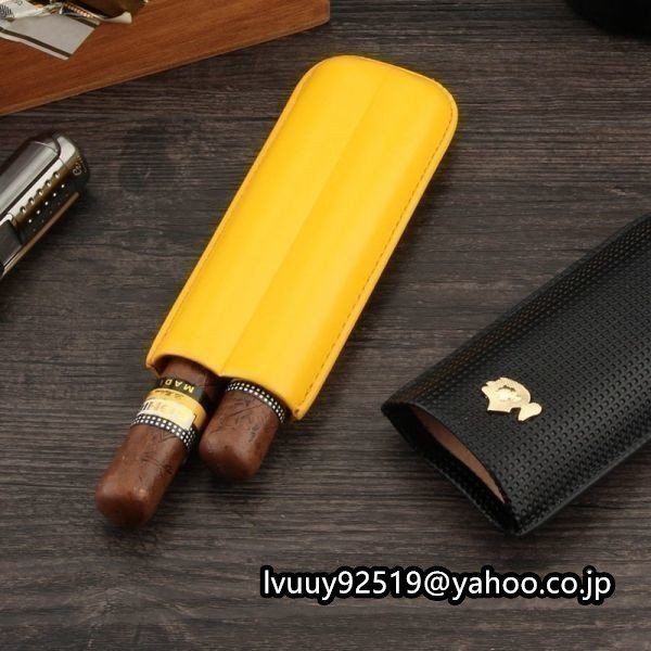  leather cigar case hyumi doll portable pocket travel hyumi doll box storage leaf volume tube holder 