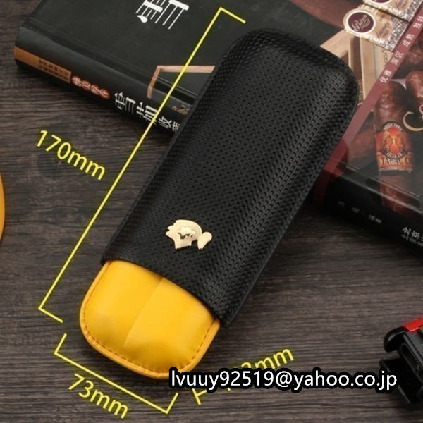  leather cigar case hyumi doll portable pocket travel hyumi doll box storage leaf volume tube holder 