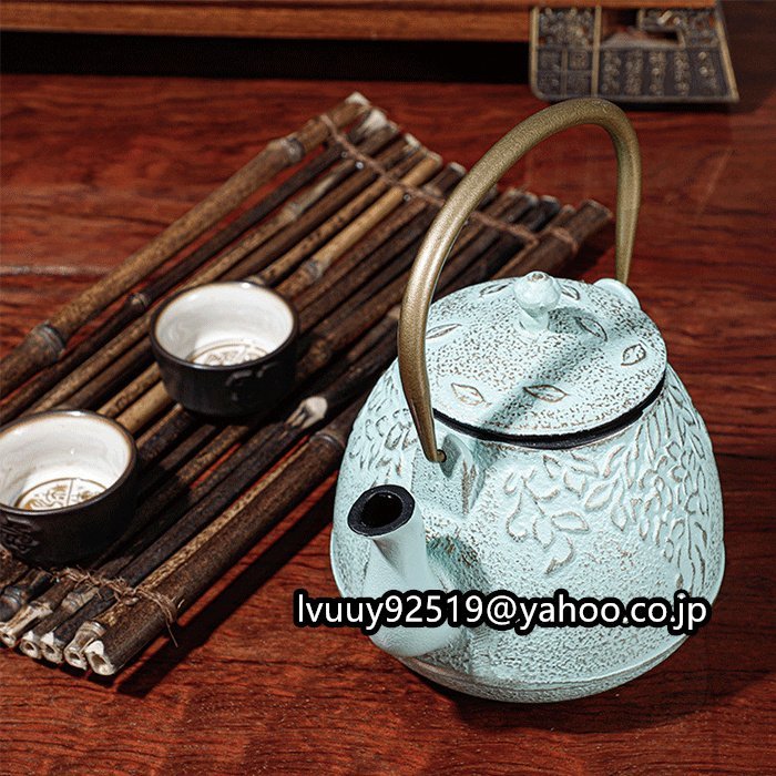 茶道具 鋳鉄製 未塗装鉄器 提梁壺 大容量 ティーポット純粋な手水を沸かして茶を煮る茶具_画像6