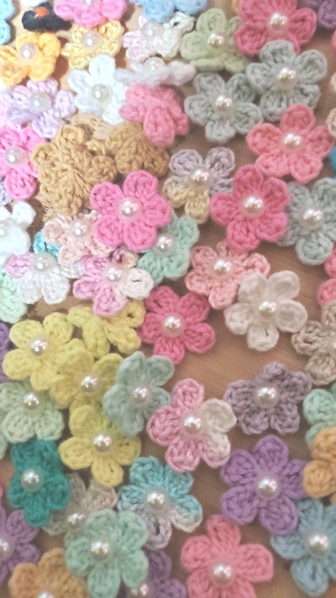 ！●かぎ針編み●お花もチーフ●100枚以上