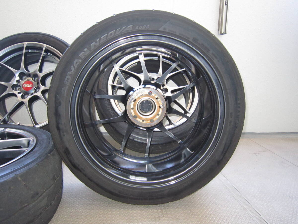 BBS RF525 18インチ ダイヤモンドブラック 225/45R18 ADVAN NEOVA AD09 22年製 4本セット 7.5J +50 114.3 5Hの画像8