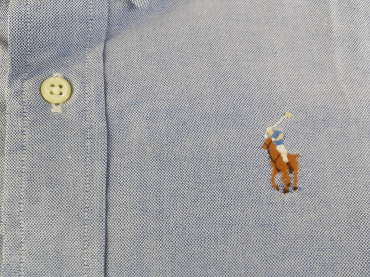 Polo by Ralph Lauren　ポロバイラルフローレン　無地 ブルー　半袖シャツ　サイズ150_画像3