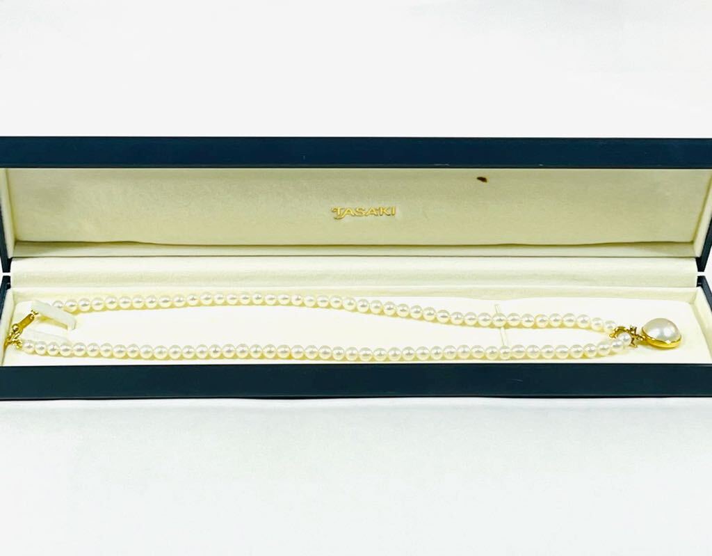 ◇1円 ★ K18 田崎真珠 TASAKI パール ネックレス 真珠ネックレス ケース入り 刻印の画像3