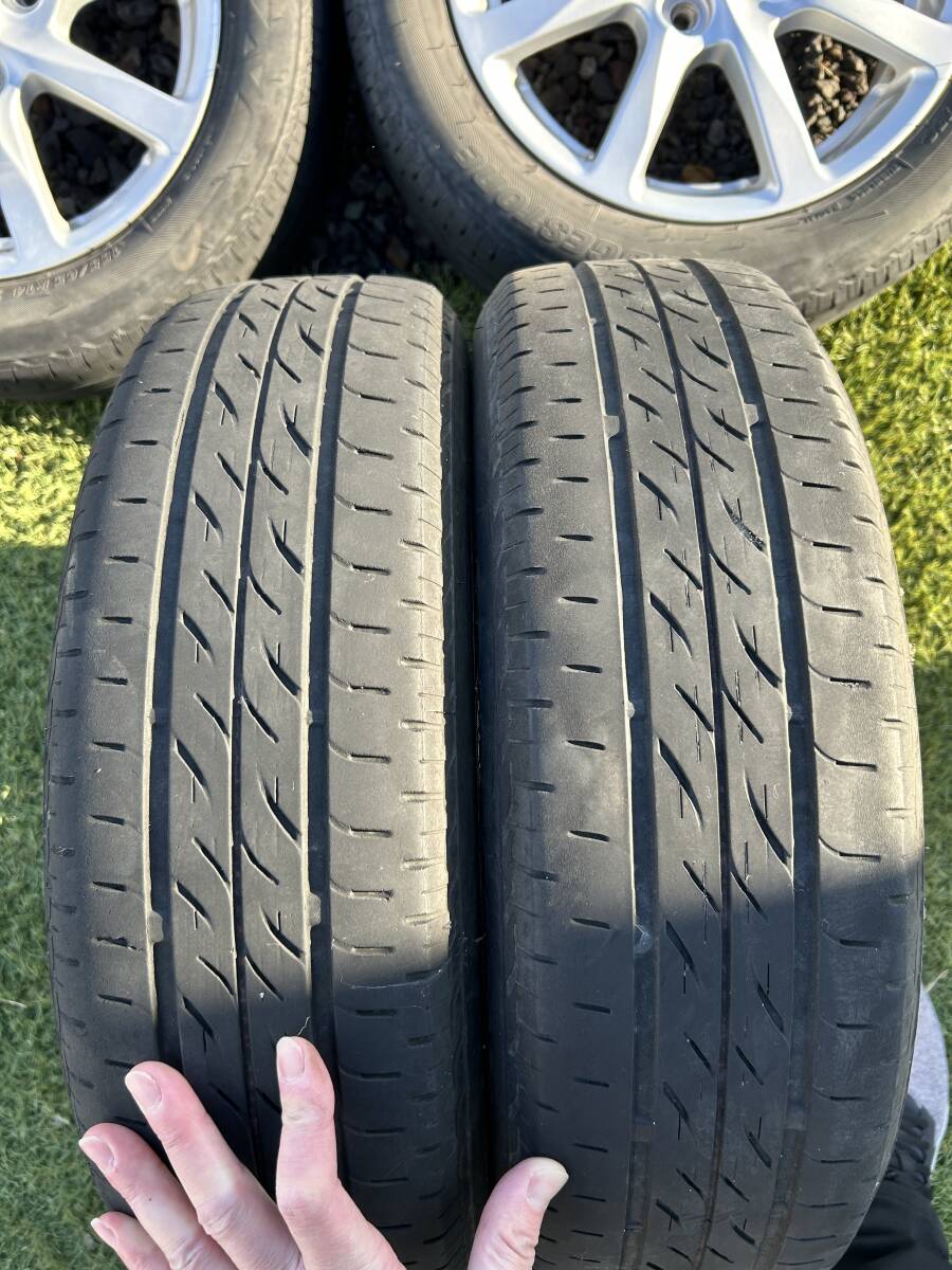 LA100F スバル　ステラ　タイヤ＆純正ホイール　155/65R14　BS NEXTRY　中古_画像5