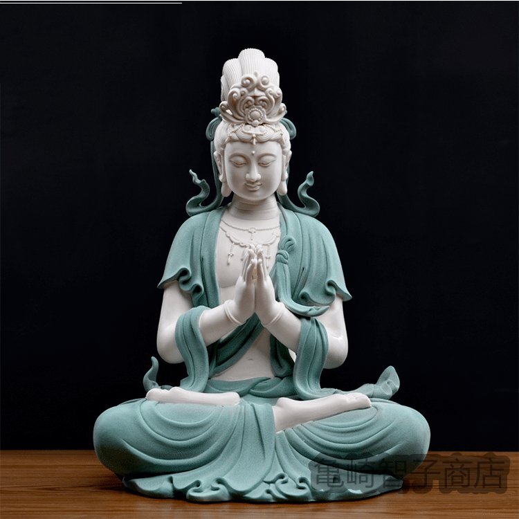 極上品 　 祈福観音 最新作 陶磁器 仏教美術 玄関 精密細工_画像1