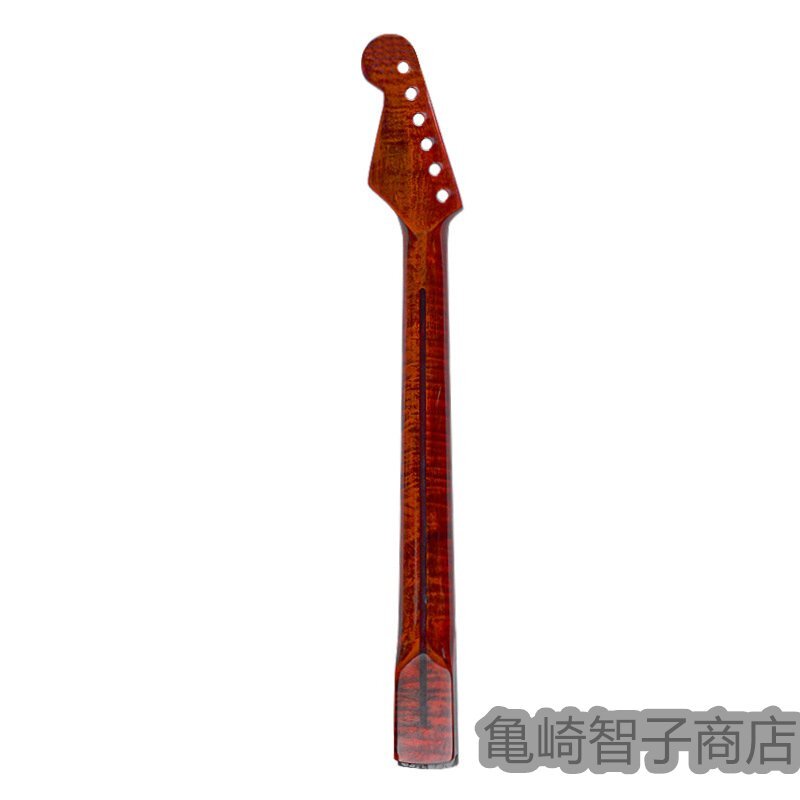 エレキギターネック STストラトタイプ交換用ネック ギターパーツ トラ杢メイプル 艶有り トラ杢ネック ローズウッド指板_画像3