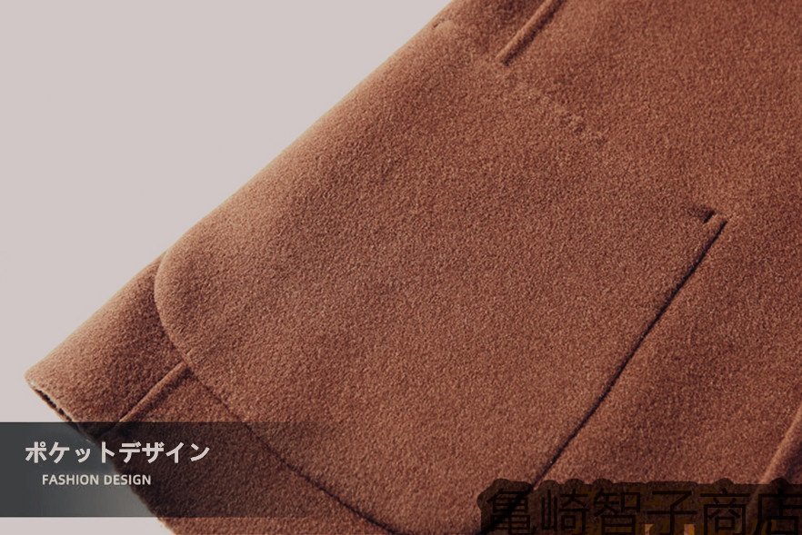 メンズ 高級 ウール テーラードジャケット 秋冬 ブレザー 紳士 スーツ カシミヤ 職人手作り スプリングコート アウター 四色 ブラウン 2XL_画像8