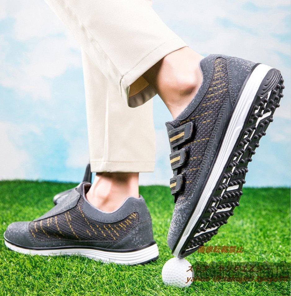  супер редкий туфли для гольфа новый товар спорт обувь сильный рукоятка soft шиповки спортивная обувь градация широкий спортивные туфли . скользить водоотталкивающий пепел серия 24.0cm