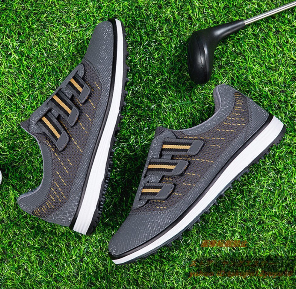  супер редкий туфли для гольфа новый товар спорт обувь сильный рукоятка soft шиповки спортивная обувь градация широкий спортивные туфли . скользить водоотталкивающий пепел серия 24.0cm