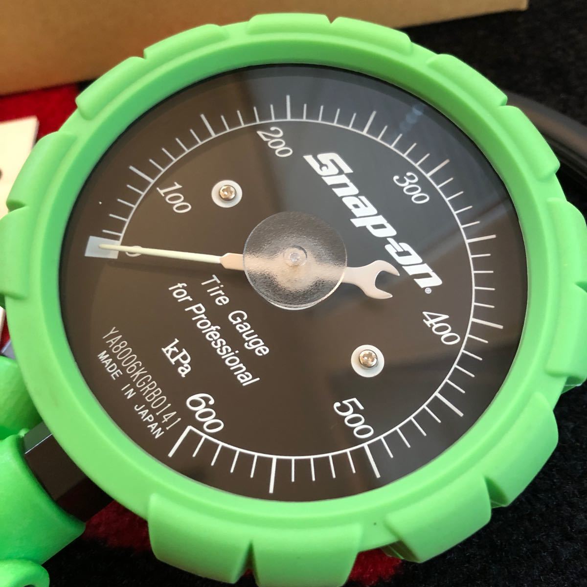  Snap-on tire air gauge gauge botaru green YA8006K Snap-on green new goods unused 