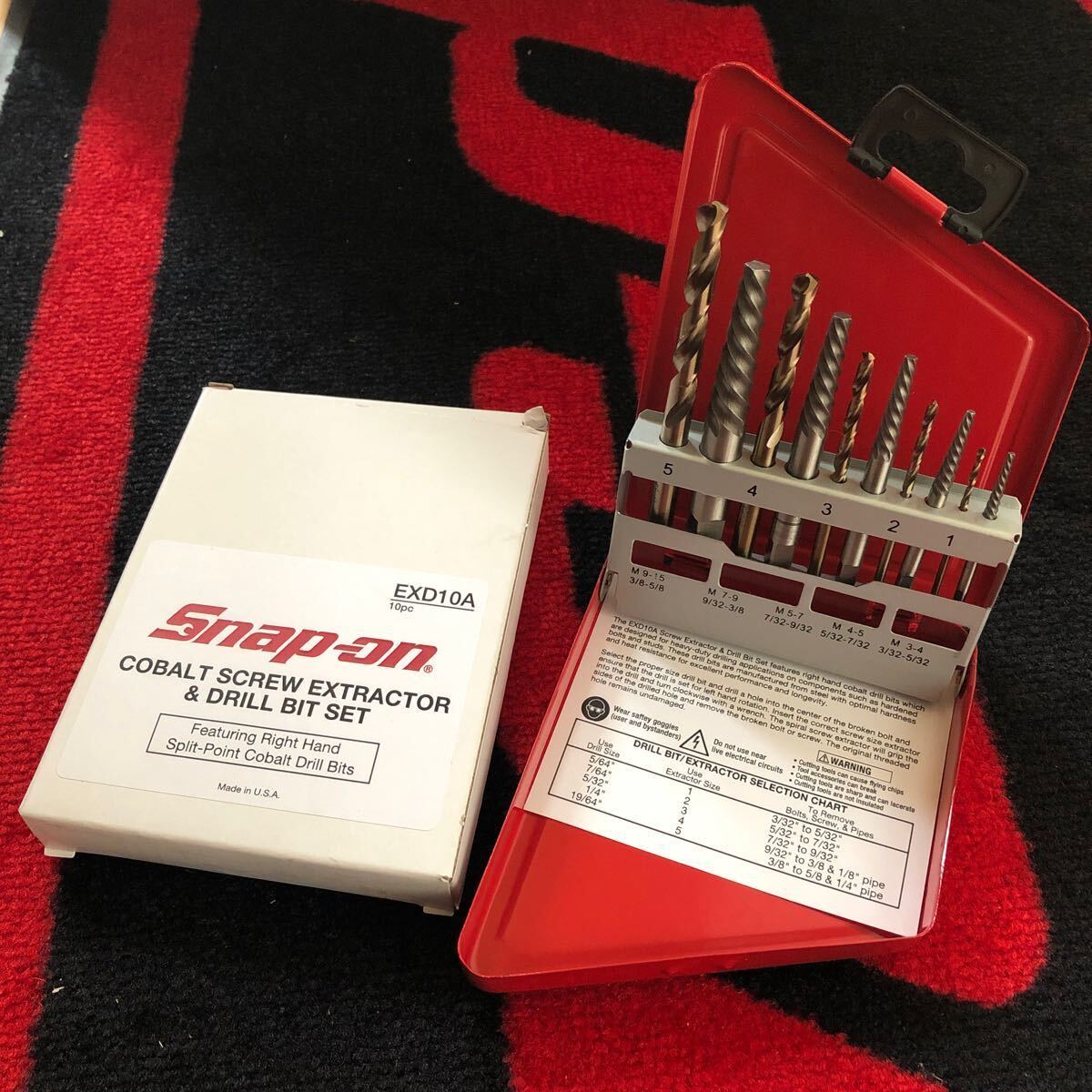  Snap-on reverse tap extract tractor EXD10A hole under drill attaching Snap-on cobalt drill 