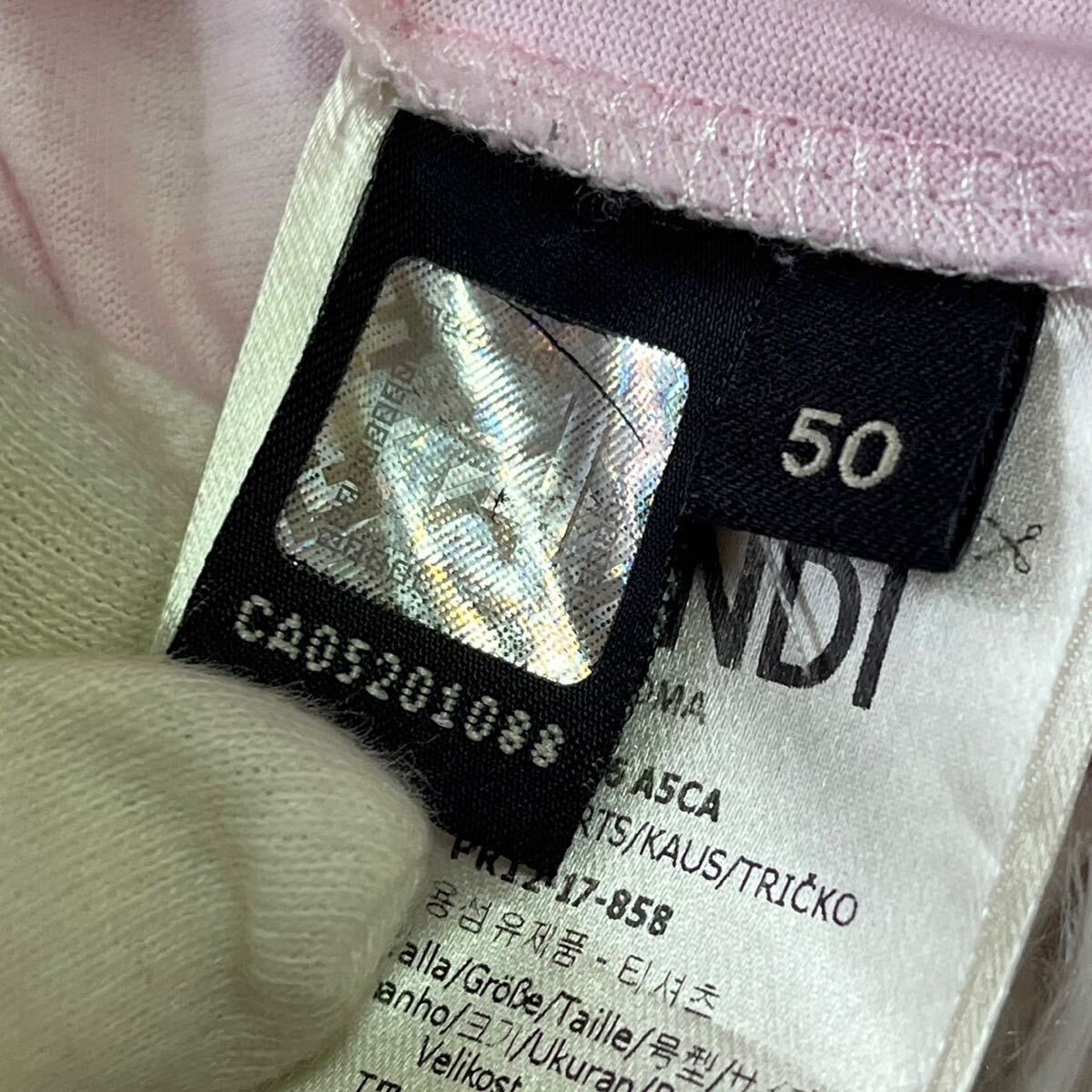 稀少XL！フェンディ『圧倒的存在感』FENDI 半袖 Tシャツ モンスター バグズアイ カットソー 50 ピンク メンズ イタリア製の画像6