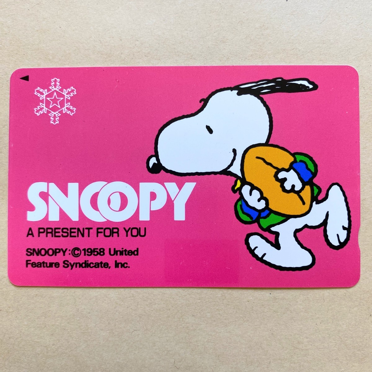 [ не использовался ] телефонная карточка Snoopy снег печать 