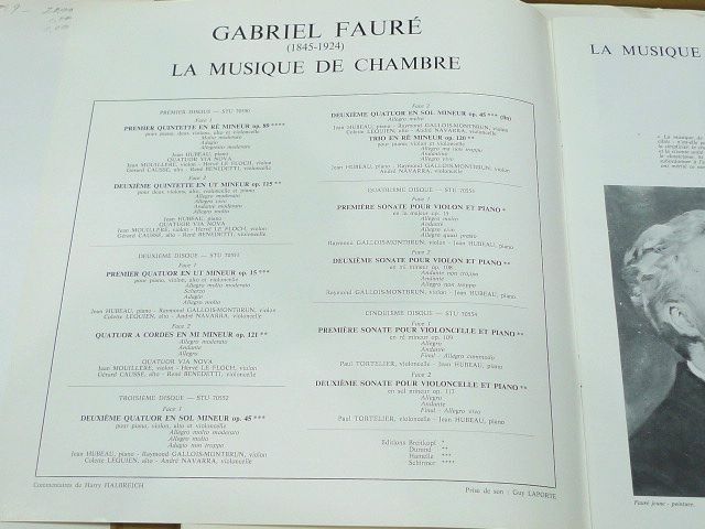 仏ERATO 5枚組 BOX サイン入り ヴィア・ノヴァ四重奏団 フォーレ「室内楽全集」の画像2