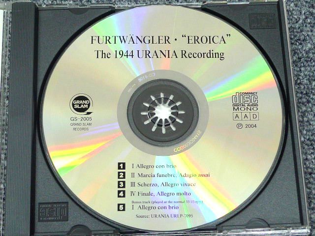 決定盤 ウラニアのエロイカ フルトヴェングラー  ベートーヴェン：交響曲第3番「英雄」の画像4